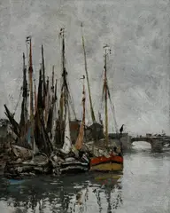 Eugène Louis Boudin, Port de Trouville, Circa 1893