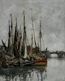 Eugène Louis Boudin, Port de Trouville