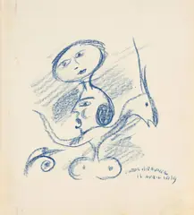 Victor Brauner, Ohne Titel, 1939, Pastel on wove paper