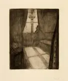 Edvard Munch, Mondschein. Nacht in Saint-Cloud - Moonlight. Night in Saint-Cloud, 1895, Drypoint, etching and burnisher on sturdy beige wove paper