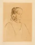 Edvard Munch, Ingeborg Heiberg, 1895, Drypoint on wove paper
