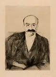 Edvard Munch, Dr. Max Asch, 1895, Drypoint on beige Japan paper