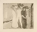 Edvard Munch, Das Weib II - The Woman II, 1895, Drypoint and line etching on cream wove paper