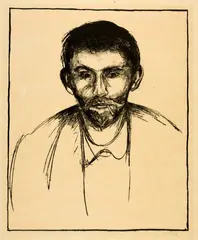 Stanislaw Przybyszewski by Edvard Munch, 1895, Lithograph on thin Japan paper, sold Sep 2025