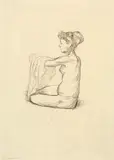 Edvard Munch, Weib, das Nachtkleid anziehend - Woman Putting on her Nightgown, 1896, Etching and drypoint on Lemercier paper