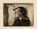 Edvard Munch, Das kranke Kind - The Sick Child, 1896, Etching and drypoint on cream-coloured laid paper