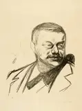 Edvard Munch, Gunnar Heiberg, 1896, Lithograph on Japan laid paper