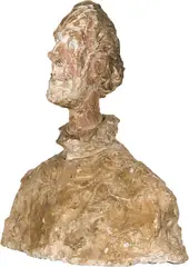 Alberto Giacometti, Buste de Diego au col roulé, 1951, Plaster, discreetly coloured