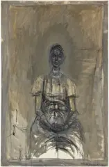 Alberto Giacometti, Femme assise [Aika], 1960, Oil on canvas
