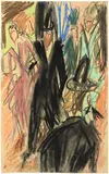 Ernst Ludwig Kirchner, Strassenszene, 1914, Pastel on wove paper