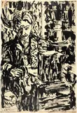 Ernst Ludwig Kirchner, Portrait eines Mannes im Zimmer, wohl Selbstbildnis
