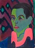 Ernst Ludwig Kirchner, Selbstbildnis, 1925-1926, Oil on canvas. In original frame