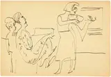 Ernst Ludwig Kirchner, Skizzenbuch 163, 1932-1934, Watercolour, pencil, coloured chalk, pen and ink, charcoal, bound in oilcloth booklet with four metal staples, approx. 93 sheets drawn (partly recto/verso) and with numerous tears