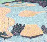Cuno Amiet, Abendsonne im Winter