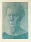 Franz Gertsch, Doris, 1989, Colour woodcut on Kumohadamashi Japan