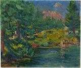 Giovanni Giacometti, Bitaberghsee bei Maloja, 1928, Oil on canvas