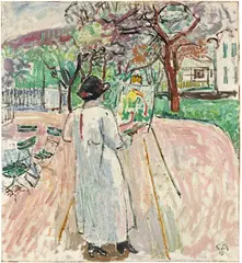 Cuno Amiet, Malerin, 1916/1917, Oil on canvas