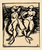 Hans Arp, Zwei stehende Akte am Meer