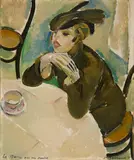 Maurice Barraud, La dame qui va partir, 1915, Oil on canvas