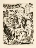 Max Beckmann, Hier ist Geist, 1921, Drypoint on wove paper with watermark "VAN GELDER ZONEN"