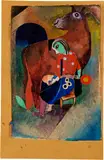 Heinrich Campendonk, Melkerin, Probably 1919, Gouache mounted on postcard