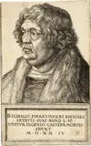 Albrecht Durer, Willibald Pirckheimer, 1524, Engraving on laid paper