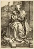 Albrecht Durer, Maria mit dem Kind an der Mauer - The Virgin and the Child Seated by the Wall, 1514, Engraving on laid paper