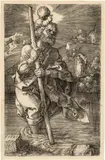 Albrecht Durer, Der heilige Christophorus, nach rechts schauend - St. Christopher Facing Right, 1521, Engraving on laid paper