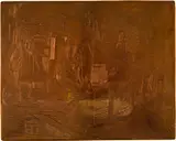 Adriaen van Ostade, Die Spinnerin, 1652, Copper plate