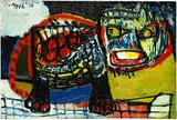 Karel Appel, Kat, 1953, Oil on canvas