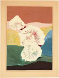 Max Ernst, Coquillages, circa 1933, Gouache and oil paint on paper, laid down on cardboard