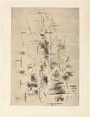Fox by Georges Braque, August or autumn 1911 in Céret, Drypoint, sold Jun 2022