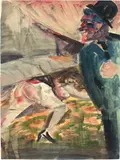 Otto Dix, Scene I (Mord/Lustmord), 1922, Watercolour over drawing in pencil