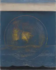 Marine by Max Ernst, 1926, Oil on cardboard, sold Jun 2022