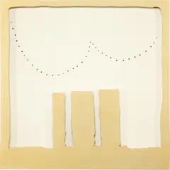 Lucio Fontana, Concetto Spaziale, Teatrino, 1966, Watercolours on canvas and lacquer paint over wood