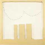 Concetto Spaziale, Teatrino by Lucio Fontana, 1966, Watercolours on canvas and lacquer paint over wood, sold Jun 2022