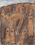 Jean Dubuffet, Quatre Bédouins avec chameau et palmier