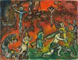 Marc Chagall, Porteur de croix, 1964, Oil and Indian ink on canvas