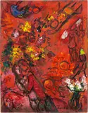 Marc Chagall, Le cirque rouge, esquisse, 1956-1960, Oil and Indian ink on canvas