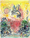 Marc Chagall, Esquisse pour la chute d'Icare, 1974, Oil and tempera on canvas