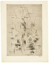 Georges Braque, FOX, August or automn 1911 in Céret, Drypoint