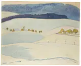 Cuno Amiet, Winterlandschaft, 1908, Oil on canvas