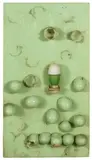 Marcel Broodthaers, Åufs peints en vert et coquetier