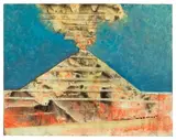 Max Ernst, Le volcan, 1952, Oil on copper