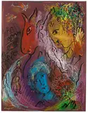 Marc Chagall, Rencontre au cirque, circa 1970, Pastel and Indian ink