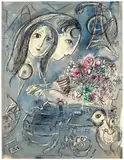 Marc Chagall, Â«Ma vieÂ» entre Vitebsk et Paris, 1954, Gouache, Indian ink and pencil