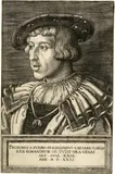 Barthel Beham, Portrait König Ferdinand I., 1531, Engraving