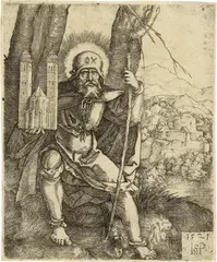 Hans Sebald Beham, St. Sebald, 1521 created, later proof, Etching