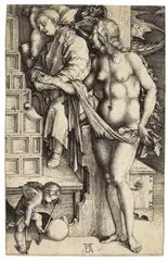 Albrecht Durer, Die Versuchung des Müssiggängers - Der Traum - Der Traum des Doktors, Circa 1498