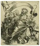 Albrecht Durer, Junge Frau vom Tode bedroht - Der Gewalttätige